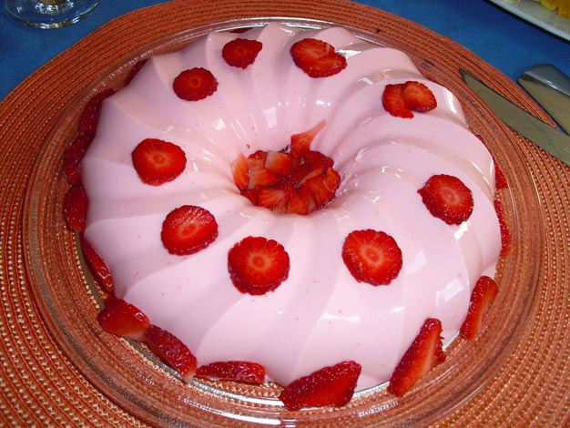 Pudim de Sorvete de Morango da Néia