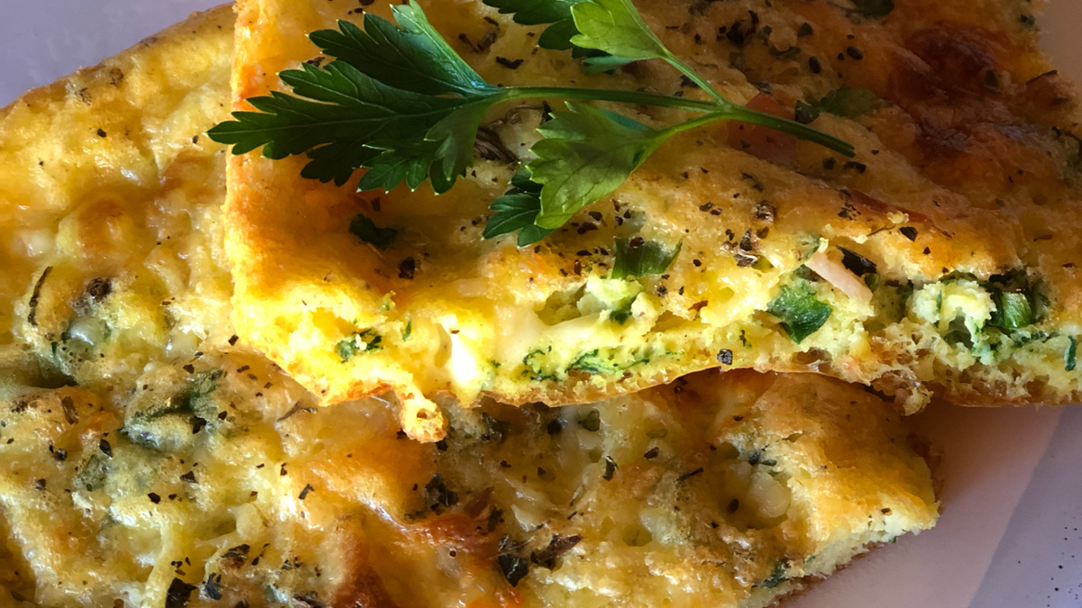 Omelete de forno fácil e gostoso