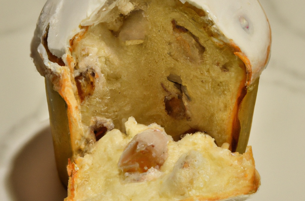Panetone recheado com sorvete
