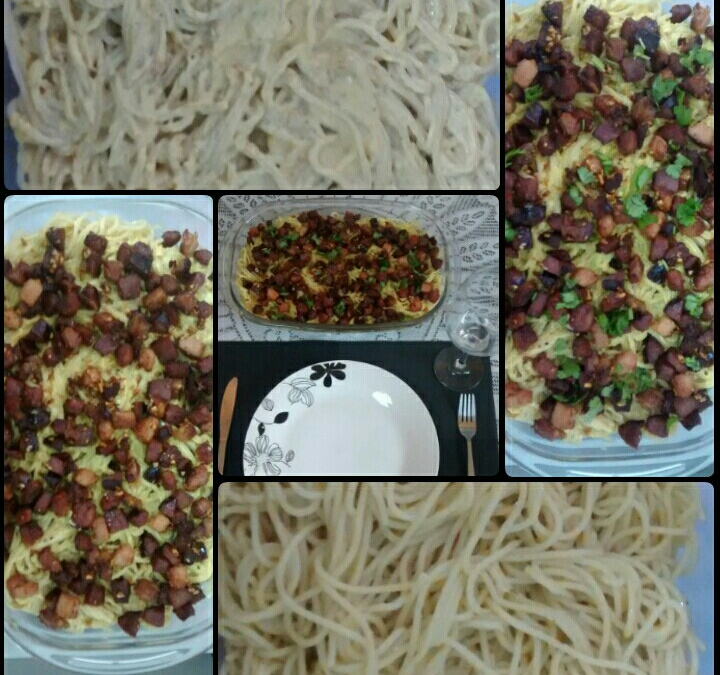 Macarrão com creme de leite