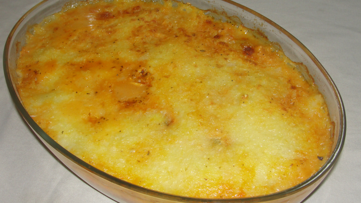 Bolo de batata com frango