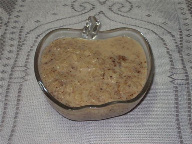 Arroz doce com açúcar queimado