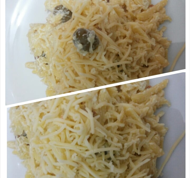 Macarrão à Carbonara (Penne de Arroz)