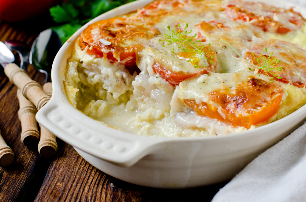 Arroz de forno para o Natal