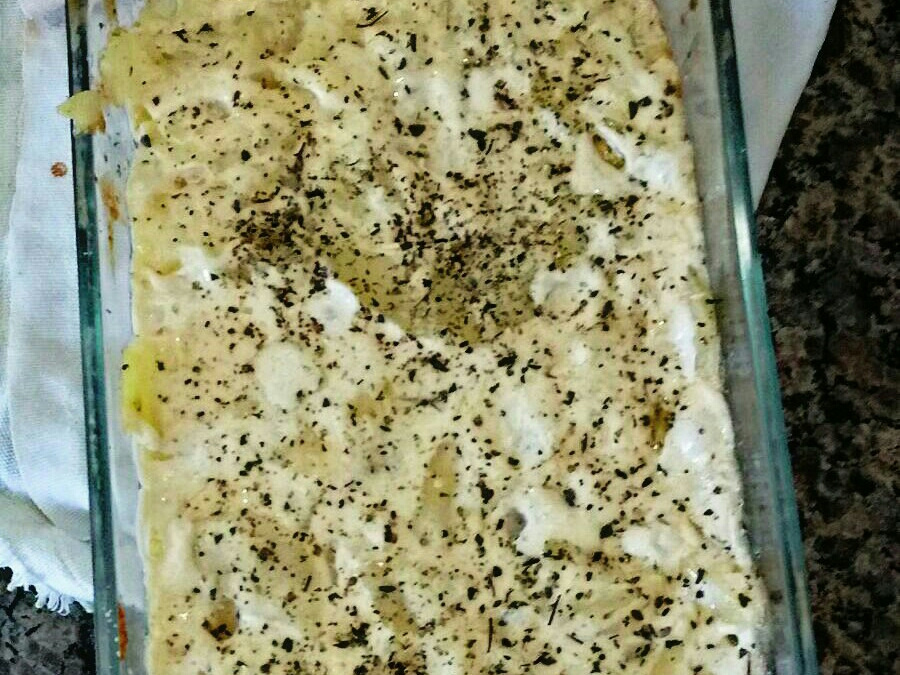 Batata ao molho branco da Nana
