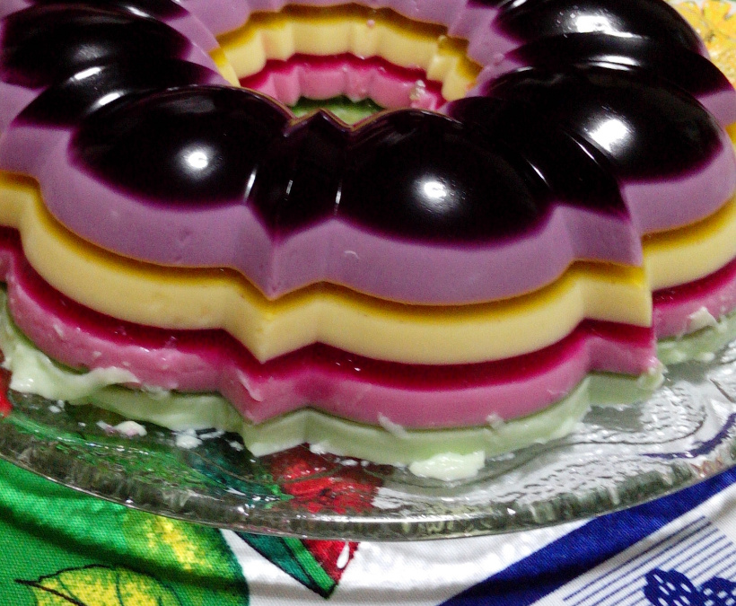 Gelatina Colorida em camadas