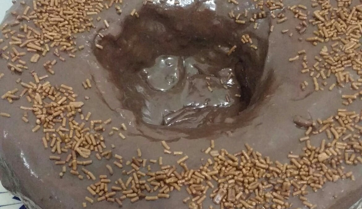 Bolo de chocolate de liquidificador