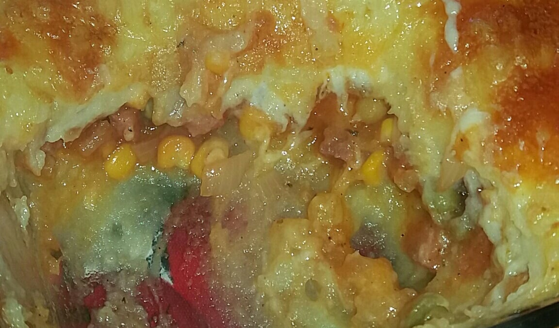 Purê de batata recheado