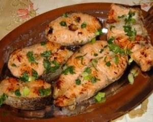 Salmão na manteiga