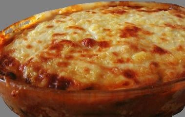 Lasanha de berinjela com peito de frango