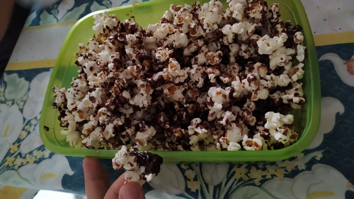 Pipoca de chocolate
