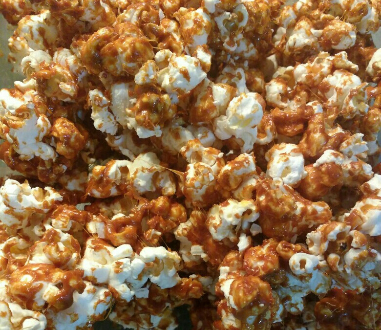 Pipoca com caramelo salgado