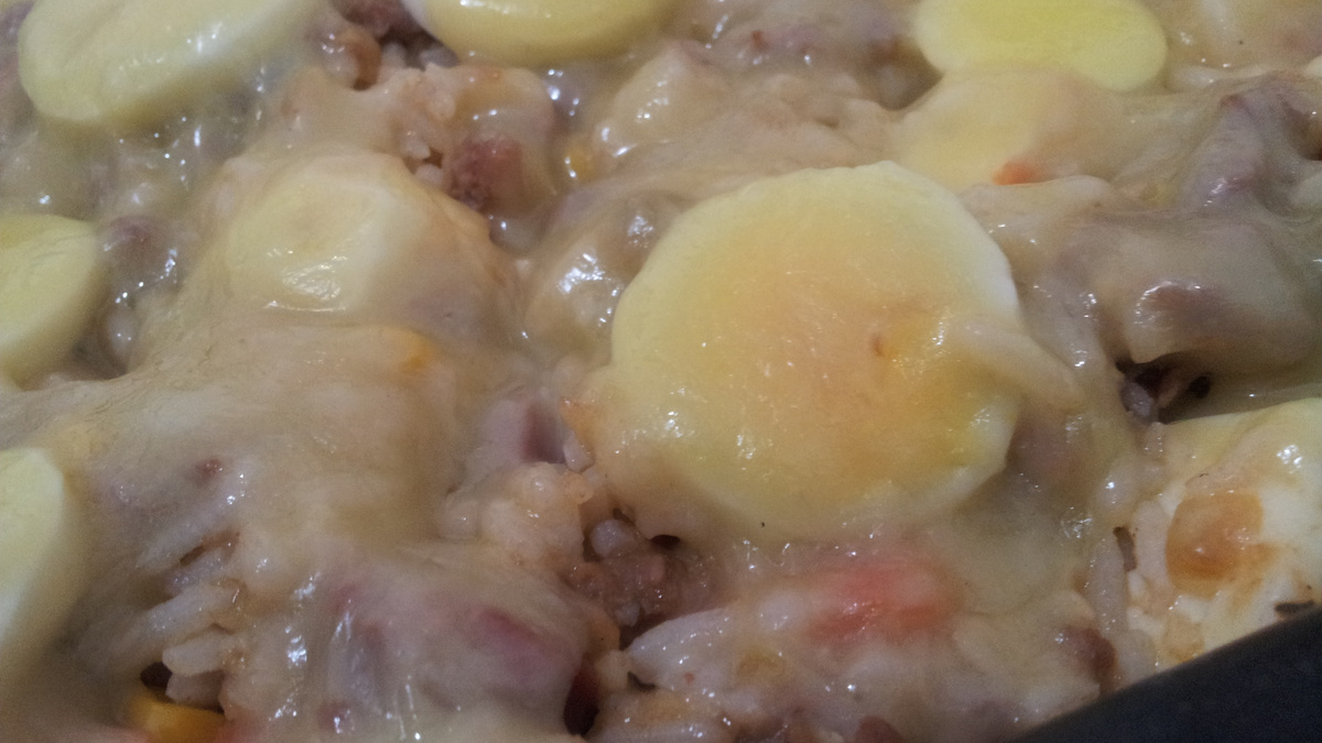 Arroz de forno de carne moída da DeiaMM