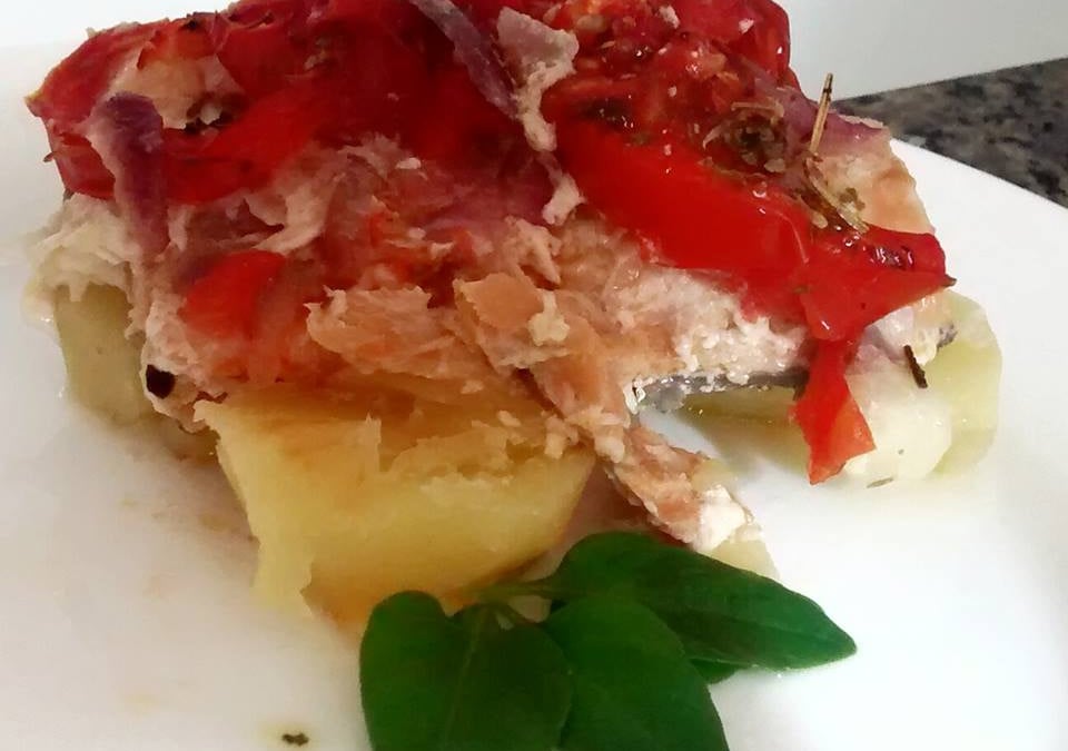 Salmão assado