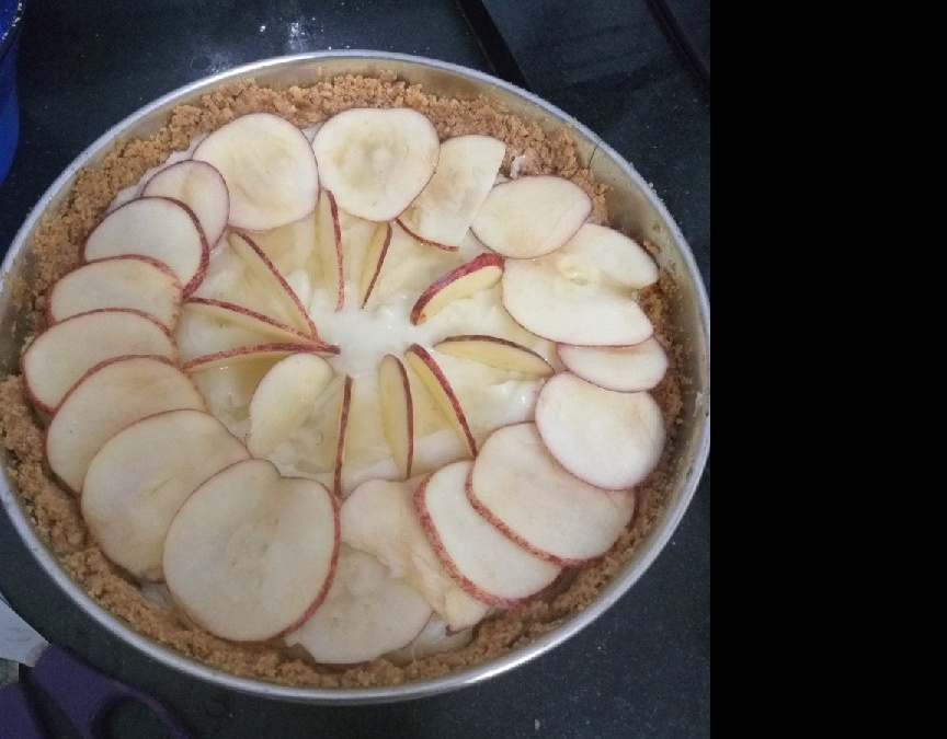 Torta de maçã com massa de bolacha