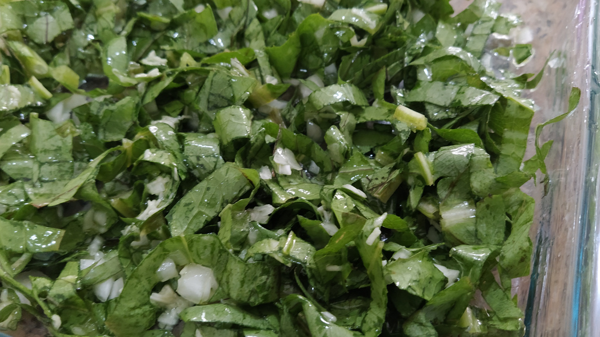 Salada de almeirão italiana