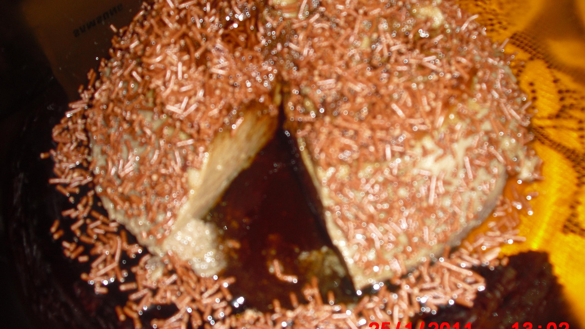 Pudim de chocolate no microondas