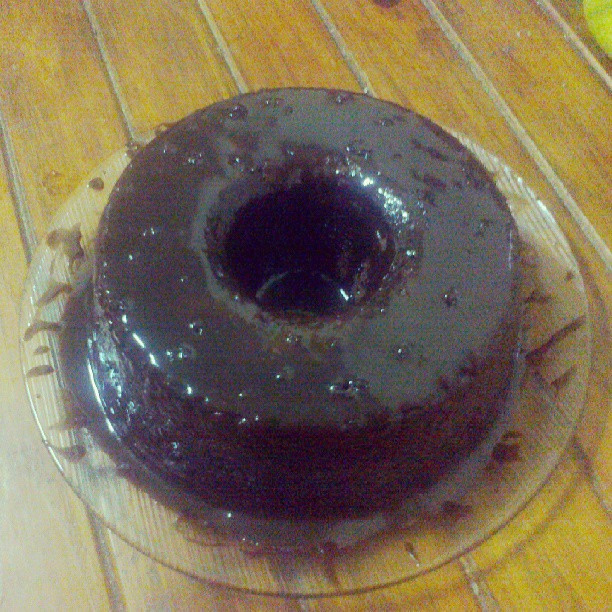 Bolo de chocolate de micro-ondas