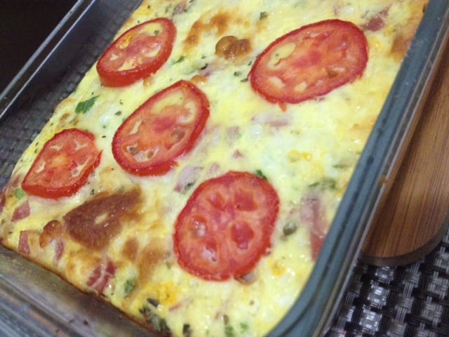 Omelete de forno com batata inglesa