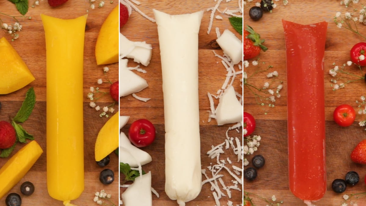Sacolés de frutas