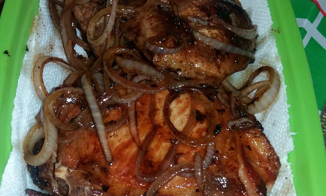 Bisteca frita saborosa
