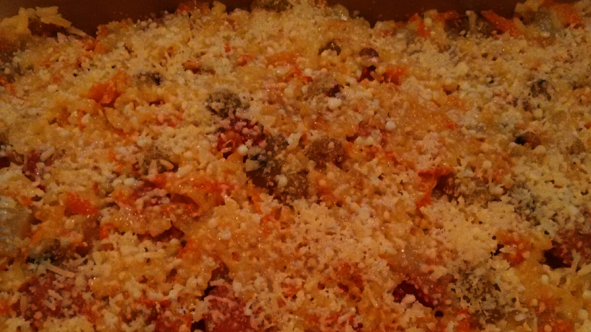Risoto de salsicha