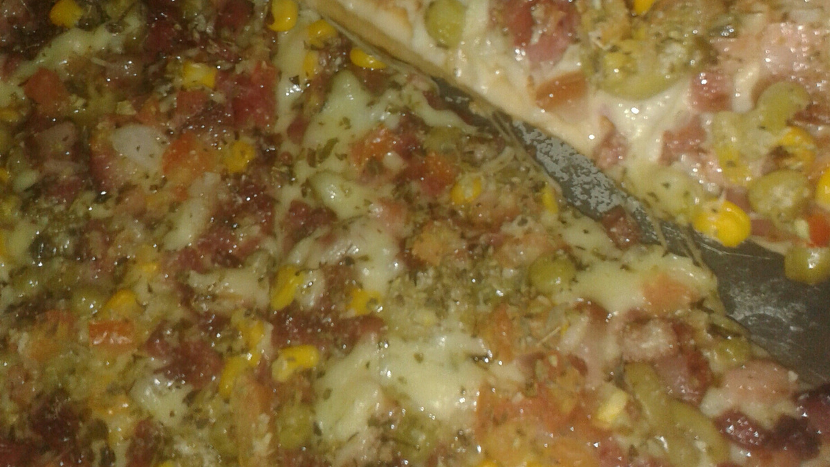 Pizza rápida de liquidificador