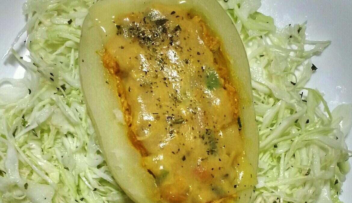 Batata recheada com frango