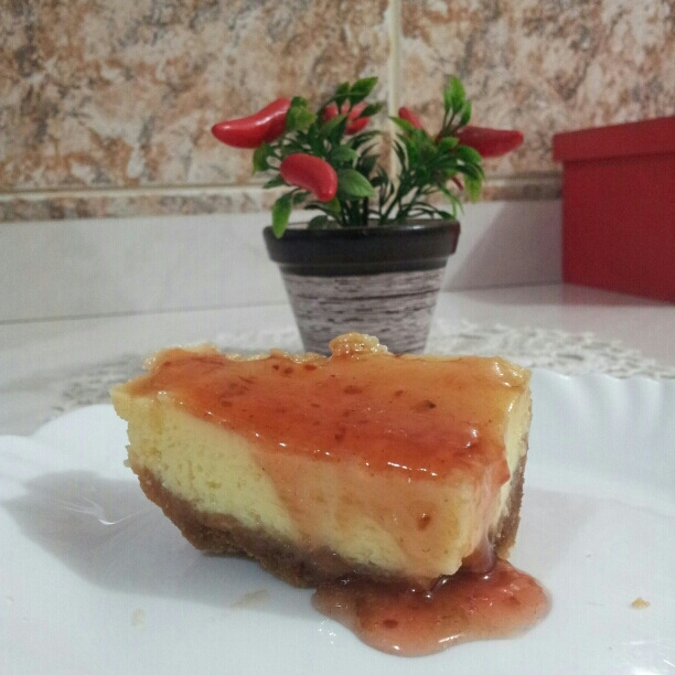 Cheesecake de morango de microondas