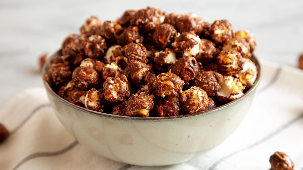 Pipoca doce de chocolate