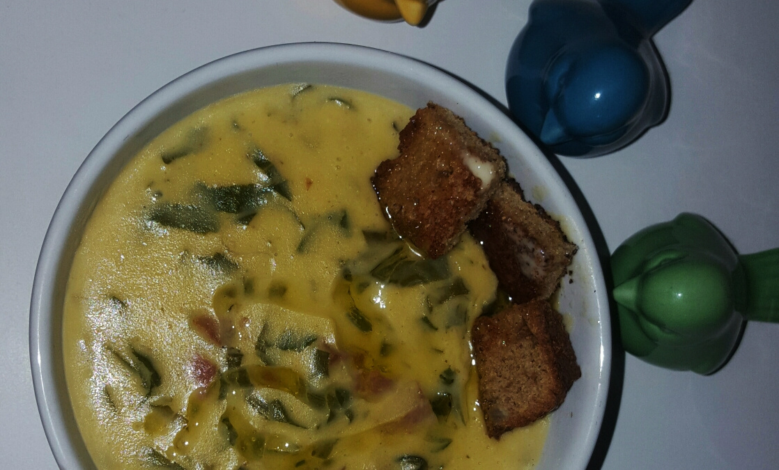 Caldo verde de batata baroa
