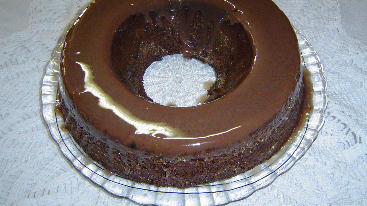 Bolo de chocolate de microondas