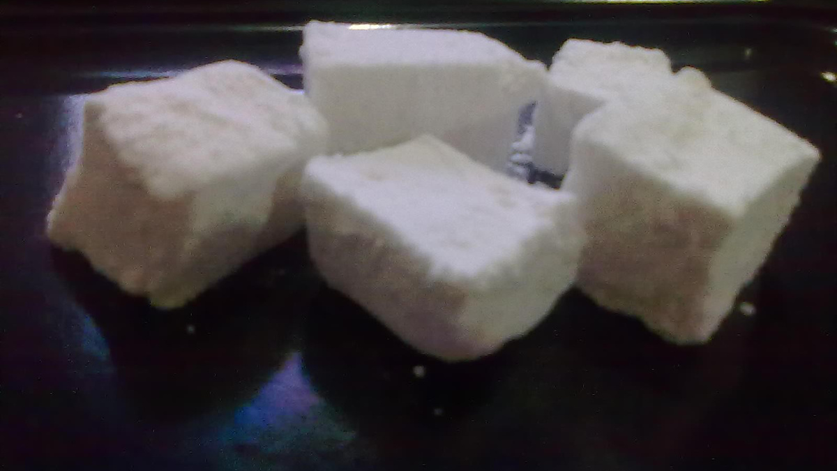 Marshmallow em cubinhos