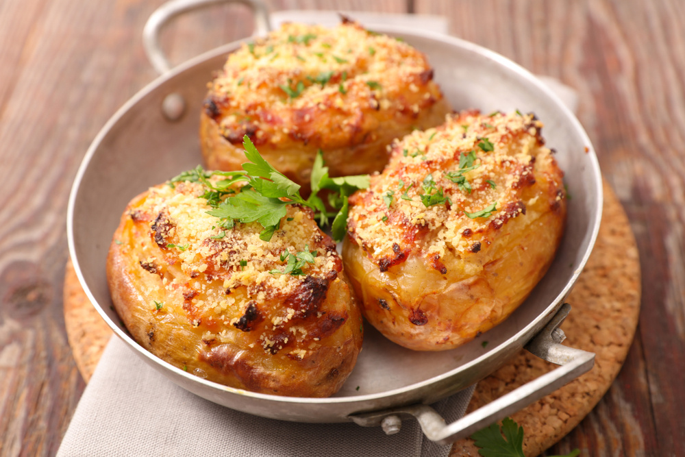 Batata recheada na air fryer