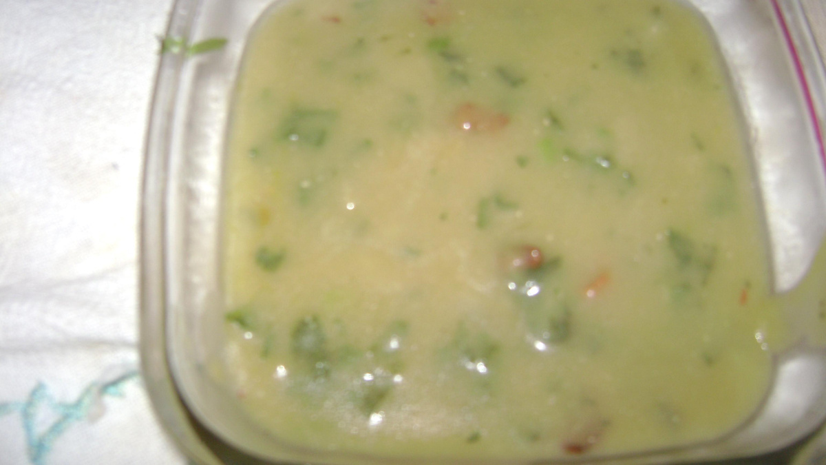 Creme de ervilhas com bacon