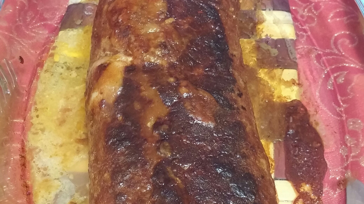 Rocambole de carne moída