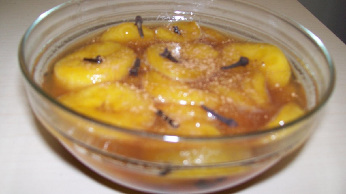 Banana da terra em calda