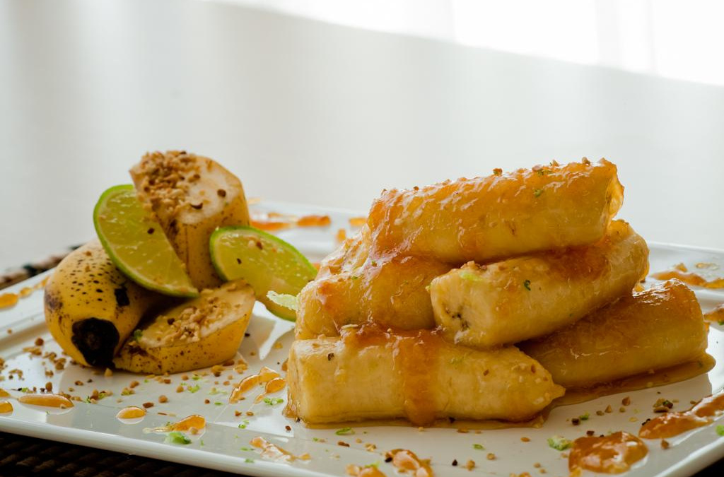 Banana caramelada