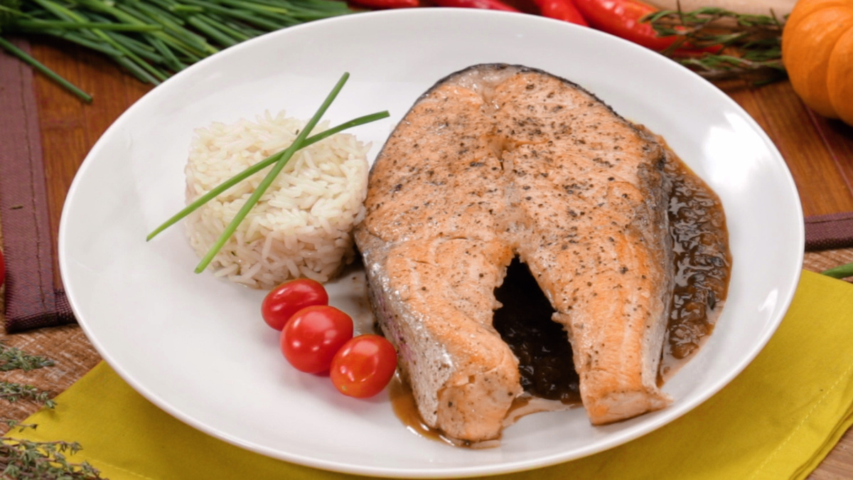 Salmão com molho de maracujá