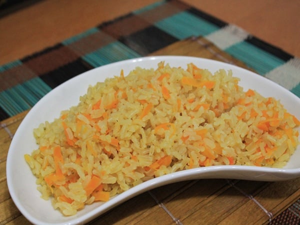 Arroz integral colorido