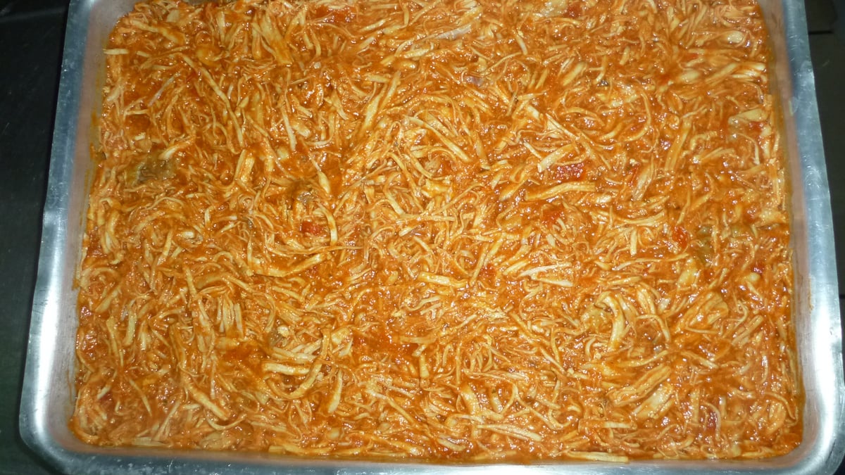 Polenta cremosa de frango