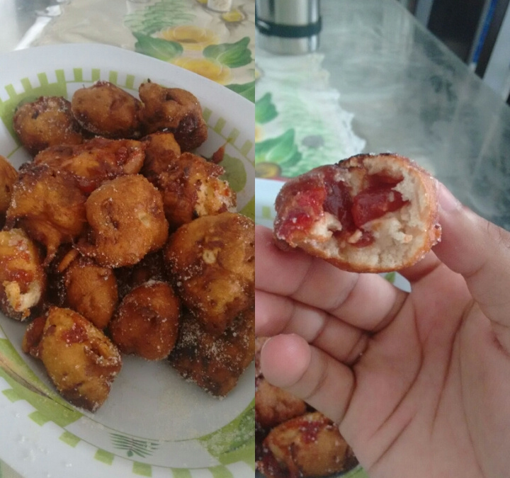 Bolinho de chuva com goiabada