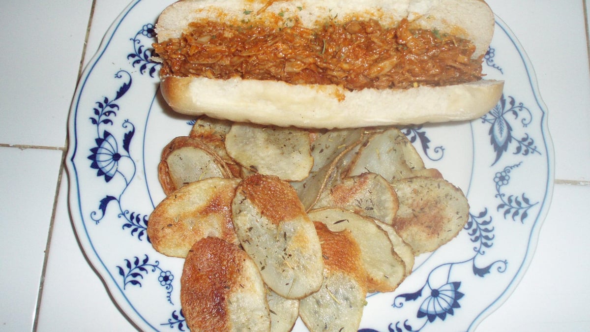 Carne de porco desfiada para sanduíche