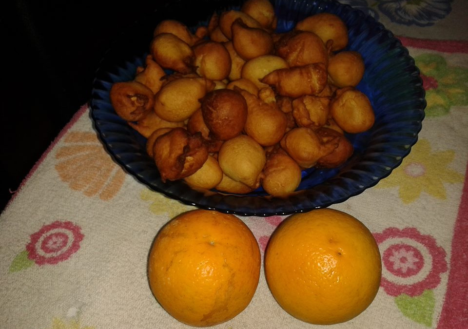 Bolinho de chuva com laranja
