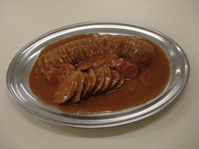 Carne assada com molho roti