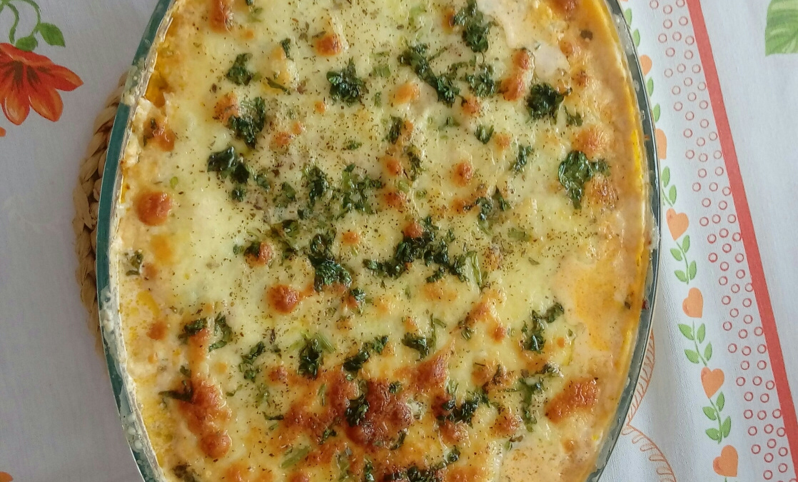 Lasanha de abobrinha com frango