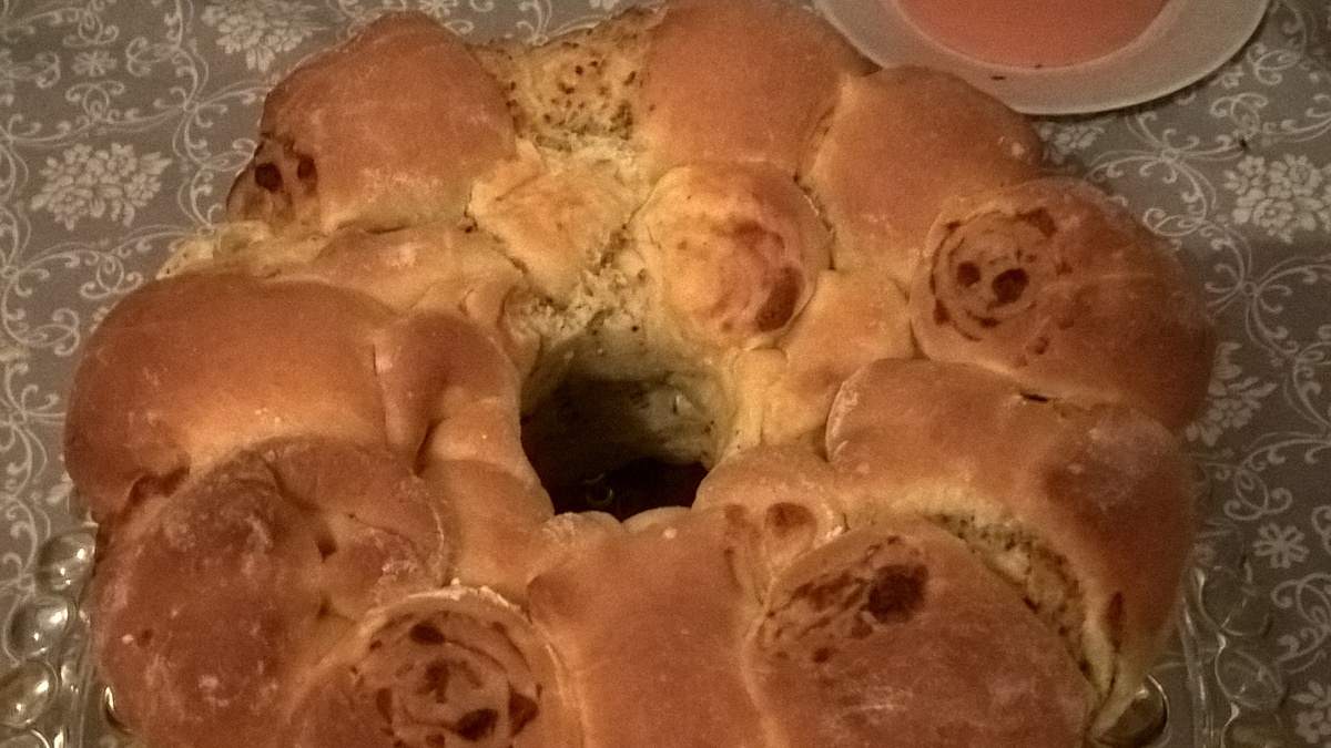 Pão recheado com queijo