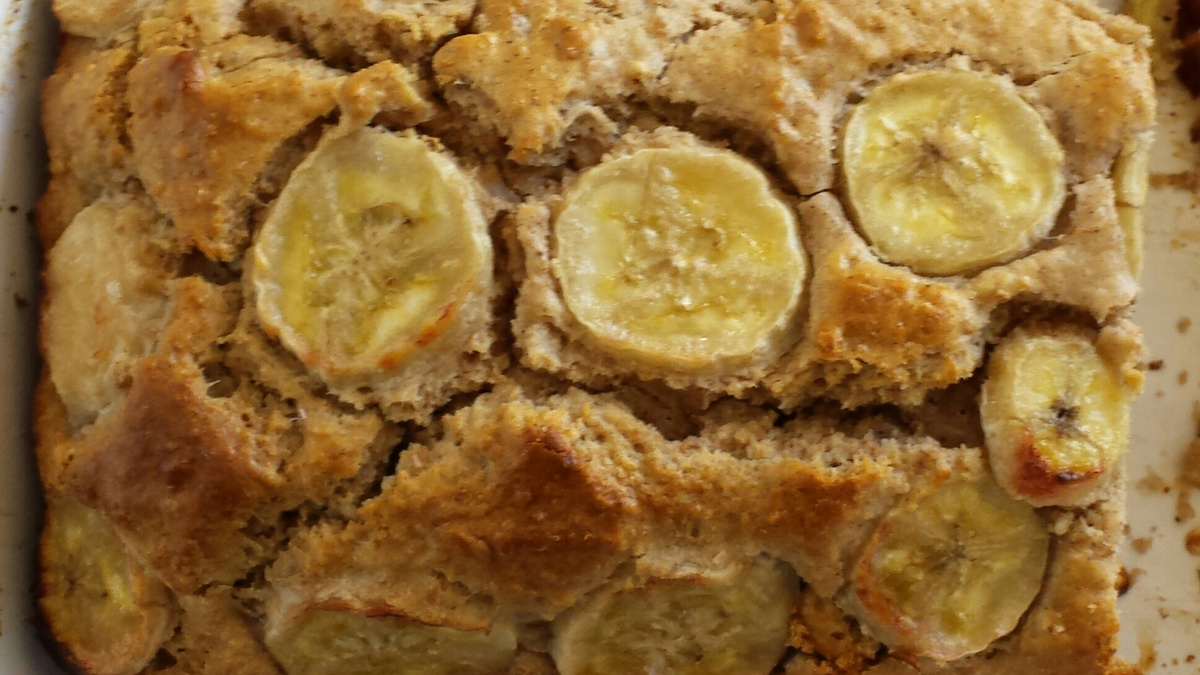 Bolo integral diet de banana