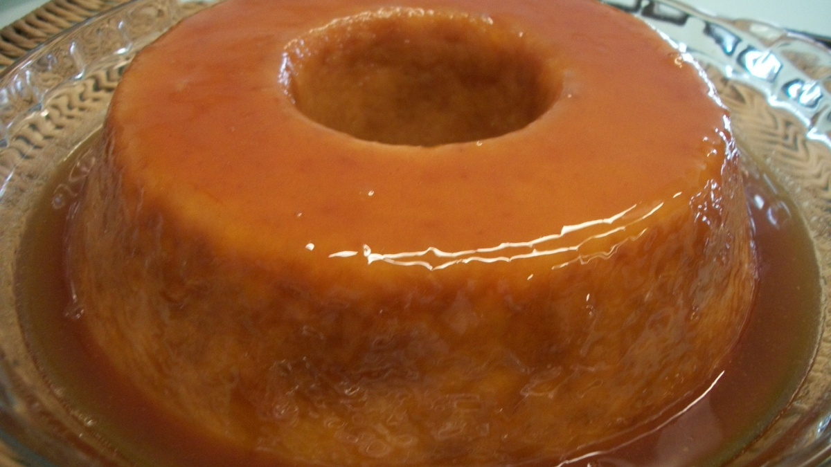 Pudim de mandioca com coco