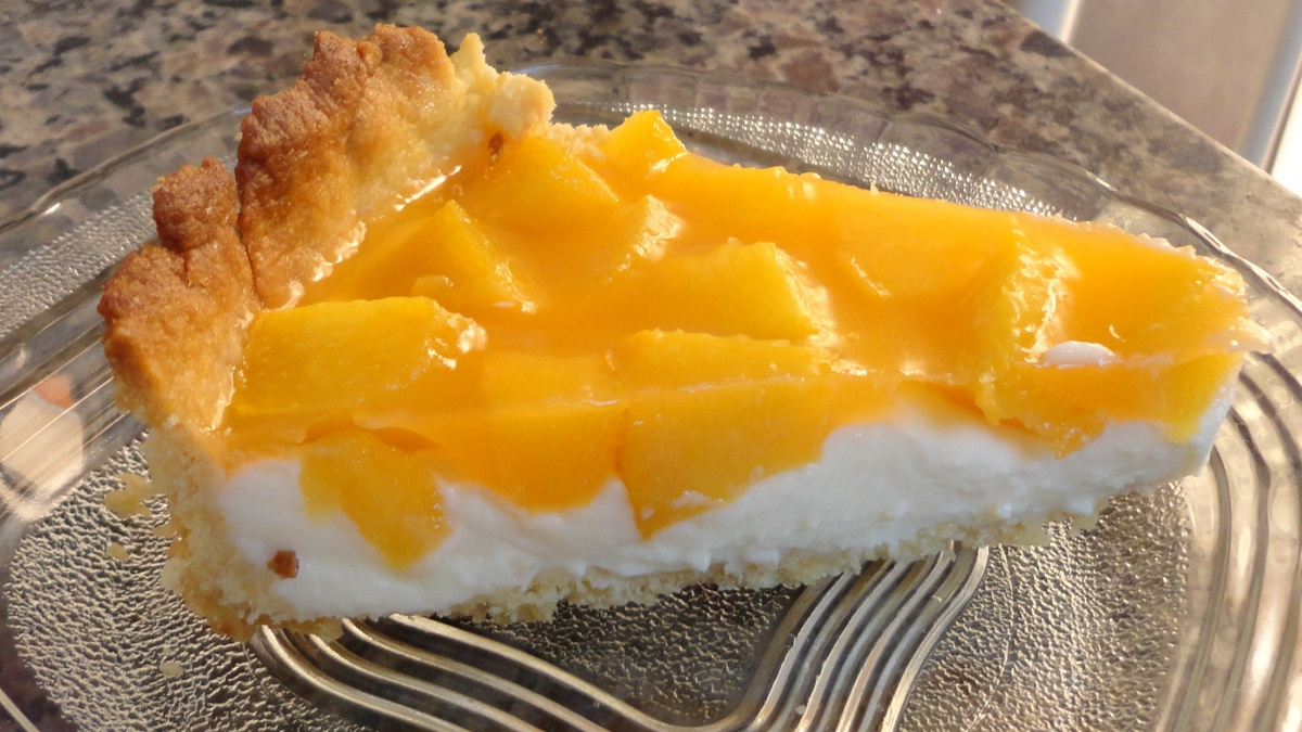 Torta gelada de pêssego da Bianca